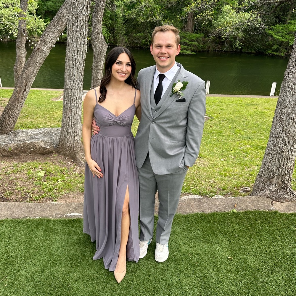 Azazie chiffon bridesmaids dress- dusk color